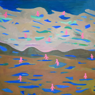 1000Plateaus Fremde und Individuum Acrylbild Kunst denken