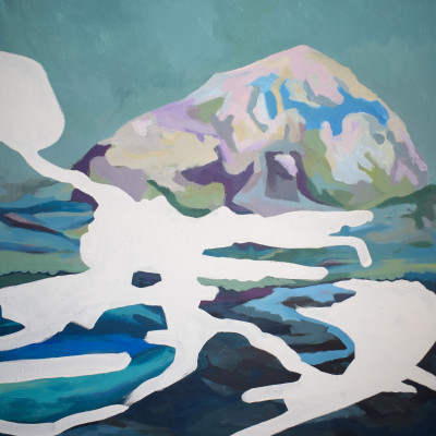 Acrylbild Bergwelten 2024 Gitti Graf