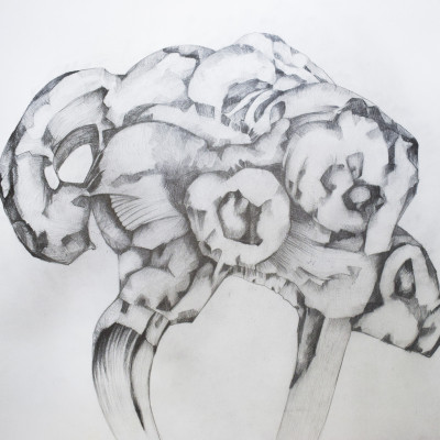 Koloss Bergwelten Zeichnung Kärnten Kunst