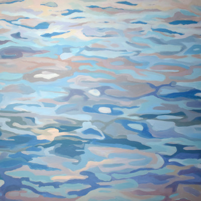 Großformatiges Acrylbild Wasser Wörthersee