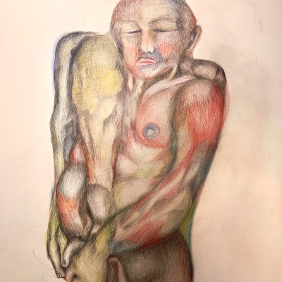 Buntstiftzeichnung Gitti Graf